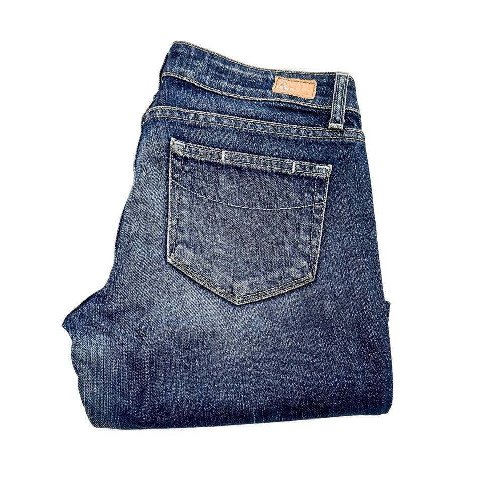 Paige Laurel Canyon Flare Leg Dark Wash Denim Jeans Size 28